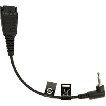 Jabra 8800-00-46 audio kabel 0,15 m QD 2,5 mm priključak crni