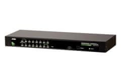 Aten CS1316-AT-G KVM preklopnik s 16 portova za montažu u rack, crne boje