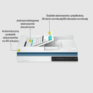 HP ScanJet Pro 3600 f1 plošni skener 1200 x 1200 DPI A4 bijela