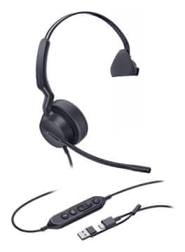 YEALINK UH42 Mono Teams slušalice USB-C/A crne