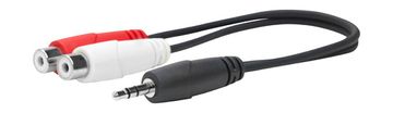 Vivolink PROMJMRCAF0.2 audio kabel 0.2 m 2 x RCA 3.5 mm crni
