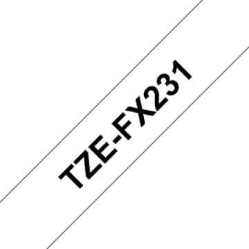 BROTHER TZE-FX231 trake za označavanje crno na bijeloj podlozi TZ