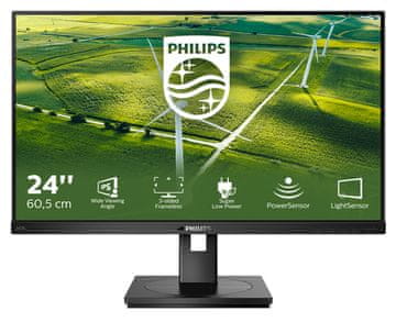 Philips 242B1G/00 monitor 23,8" Full HD LED crni