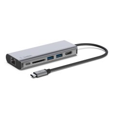 Belkin USB 3.2 Gen 1 Type-C Interface Hub 5000 Mbit/s Crni, Sivi, AVC008BTSGY