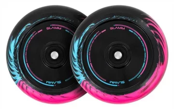 Slamm Swirl Hollow kotači za skutere s akrobatskim efektom 110 mm | Crno plavo roza