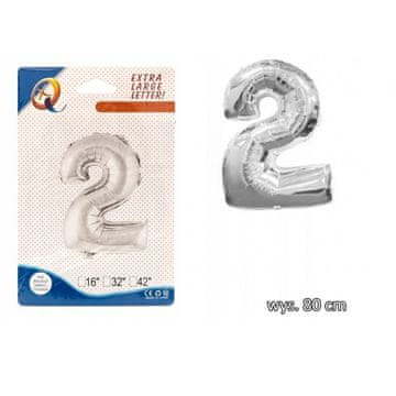 TOP GIFT FOLIJA BALONI BROJ FOLIJA BALON BROJ 2 80CM