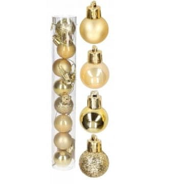 TOP GIFT PLASTIČNE KUGLICE ZA UKRAŠAVANJE BOŽIĆNOG DRVCA 8 KOM BOŽIĆNIH KUGLICA OD 2,5 CM