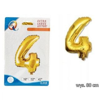 TOP GIFT FOLIJA BALONI BROJ FOLIJA BALON BROJ 4 80CM