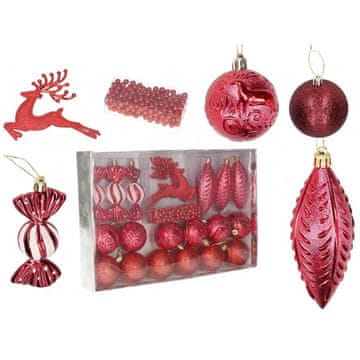 TOP GIFT PLASTIČNE BOŽIĆNE KUGLICE VELIKI SET OD 25 KOM