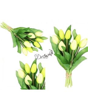 Deko BUKET TULIPANA OD TULIPANA PREKRIVENIH GUMOM KAO ŽIVOT 7 KOM