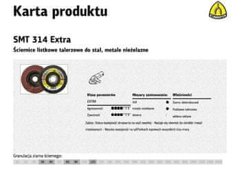 KLINGSPOR K. lamelni brusni kotač SMT314 125 P 80 dodatno