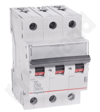 LEGRAND Automatski osigurač 3P C 50A 6kA AC S303 TX3 403550