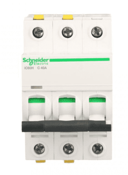 Schneider Wyłącznik nadprądowy 3P C 40A 10kA AC iC60H-C40-3 Acti9 A9F07340