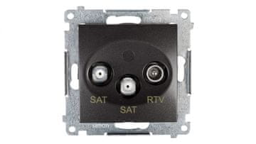 Simon 54 SAT/SAT/RTV antenska utičnica antracit DASK2.01/48
