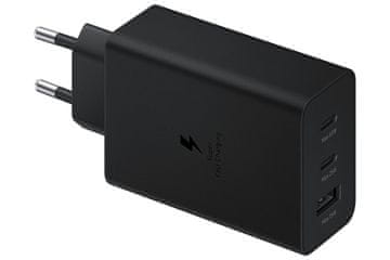 Samsung univerzalni crni Trio punjač 65W, EP-T6530NBEGEU