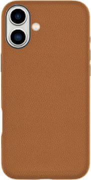 eSTUFF INFINITE VENICE Magnetska smeđa kožna maskica za iPhone 16. Materijal: 65% reciklirani PC, 21% reciklirani TPU, ES67160024