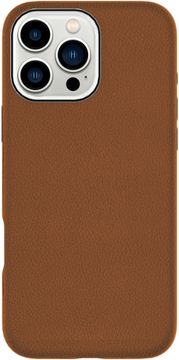 eSTUFF INFINITE VENICE Magnetska smeđa kožna maskica za iPhone 16 Pro. Materijal: 65% reciklirani PC, 21% reciklirani TPU., ES67160025