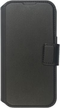eSTUFF INFINITE MILAN Futrola-novčanik za iPhone 16 Plus crna. Materijal: 50% reciklirani PC + 37% reciklirani PU, ES67160101