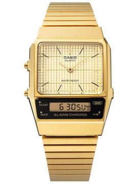 Casio UNISEX SAT Vintage Dual Time AQ-800EG-9ADF + KUTIJU
