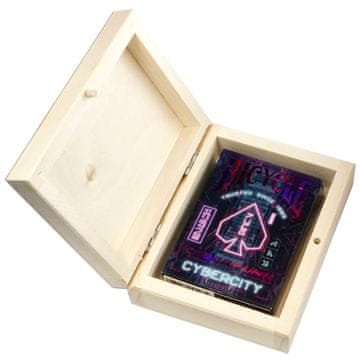 BICYCLE CYBERPUNKT CYBERCITY Igraće karte 1 ŠPIL u drvenoj kutiji