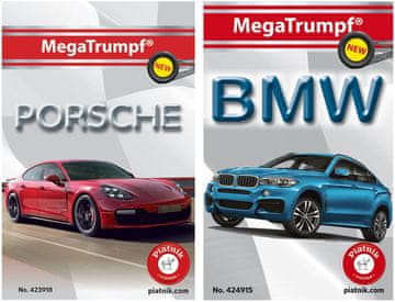 Set igraćih karata BMW PORSCHE. Piatnik Quartered