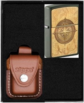 ZIPPO upaljač TOPOGRAFSKI KOMPAS poklon set br. 2