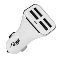 Akyga AK-CH-09 auto punjač 12V 4xUSB 6800mA bijeli