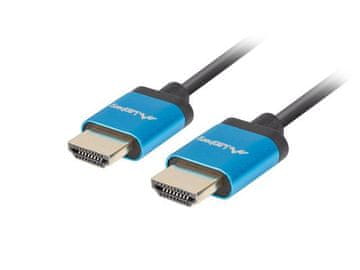Lanberg M/M v2.0 HDMI kabel 1m 4K Slim crno-plavi
