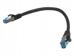LogiLink CQ3013S Cat.6A S/FTP patch kabel 0,25 m crni