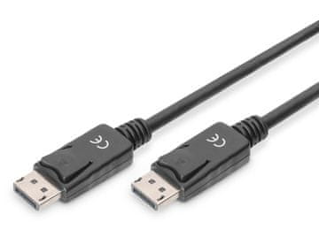 Digitus DisplayPort kabel s bravama 1080p 60Hz FHD tip DP/DP M/M crni 5m