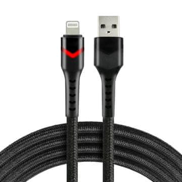 everActive USB -> Lightning CBB-1IBR kabel 1m 2.4A RGB LED crni