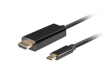 Lanberg USB-C(M) - HDMI(M) adapter kabel 1,8 m 4K 60Hz crni