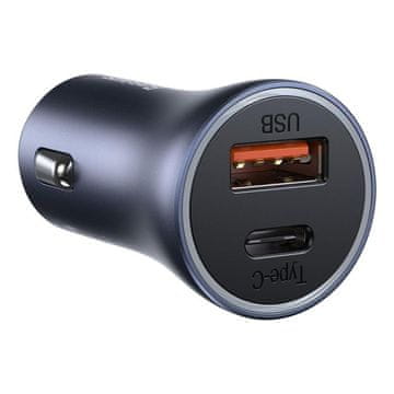 BASEUS CCJD-0G 40W auto punjač s USB Quick Charge 3.0 + USB-C PD utičnicom