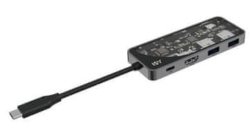 Daisy Višenamjenski adapter IAD-1028-2 USB-C 4-u-1 2x USB 3.1 tipa A, 1x C, HDMI 2.0