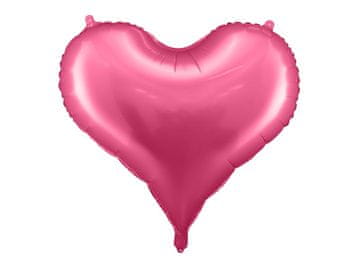 PartyDeco SRCE folijski balon roza 75x645 cm