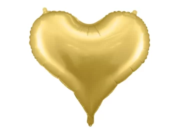 PartyDeco folijski balon u obliku srca, 75x64,5 cm, zlatni