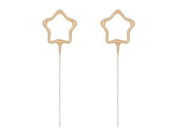 PartyDeco prskalice ZLATNE ZVIJEZDE 16,5 cm / 2 kom