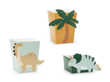 PartyDeco kutije za grickalice s dinosaurima 6 kom