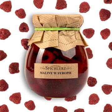 Cijele maline u sirupu 280g kao dodatak čaju
