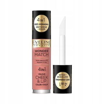 Eveline Cosmetics Eveline Wonder Match 4u1 rumenilo i tekući ruž za usne 05, 4,5 ml mat