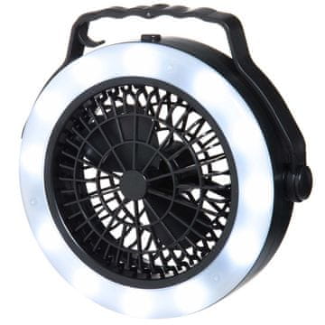 Northix Kamperska svjetiljka s ventilatorom, na baterije, 12 LED dioda