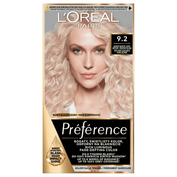 Loreal Preference boja za kosu - 9.2 Vrlo vrlo svijetlo bež biserno plava (2x60ml, 54ml)