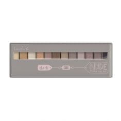 A LITTLE LOVELY CO. Prekrasan tamno nude set za šminkanje, paleta sjenila za oči s aplikatorom od 12 komada, 13 g