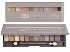 A LITTLE LOVELY CO. Prekrasan tamno nude set za šminkanje, paleta sjenila za oči s aplikatorom od 12 komada, 13 g