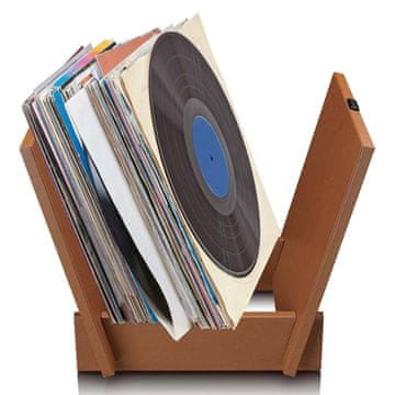 LENCO Organizator za pohranu vinilnih ploča, za 40 LP-jeva, smeđi