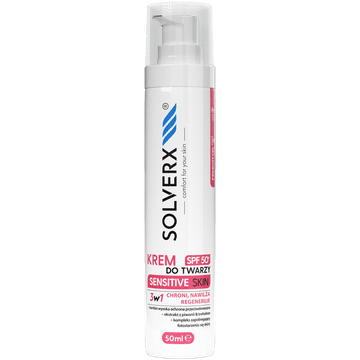 SOLVERX krema za osjetljivu kožu lica SPF50+ 50ml