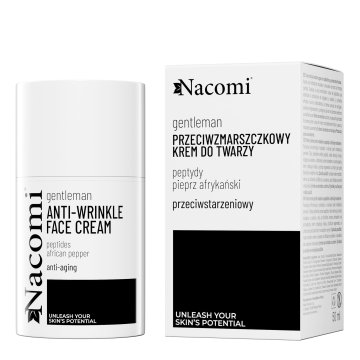 Nacomi Gentleman krema za lice protiv bora - peptidi i afrički papar 50 ml