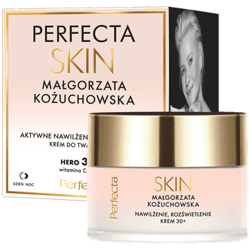 Perfecta Skin Małgorzata Kożuchowska hidratantna i posvjetljujuća krema za lice - dnevna/noćna 30+ 50 ml