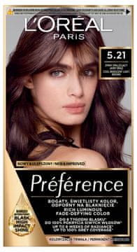 Loreal Preference boja za kosu - 5.21 Hladno iridescentna svijetlosmeđa (2x60ml, 54ml)