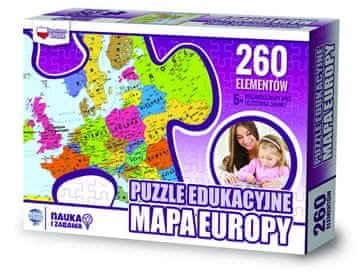 Europa. Politička karta. Edukativna slagalica od 260 dijelova
